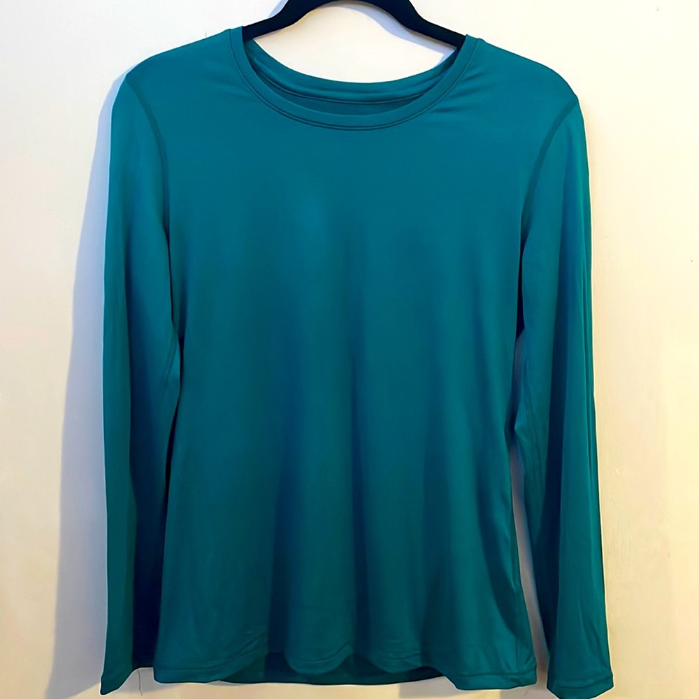 Teal long sleeve top dri-fit